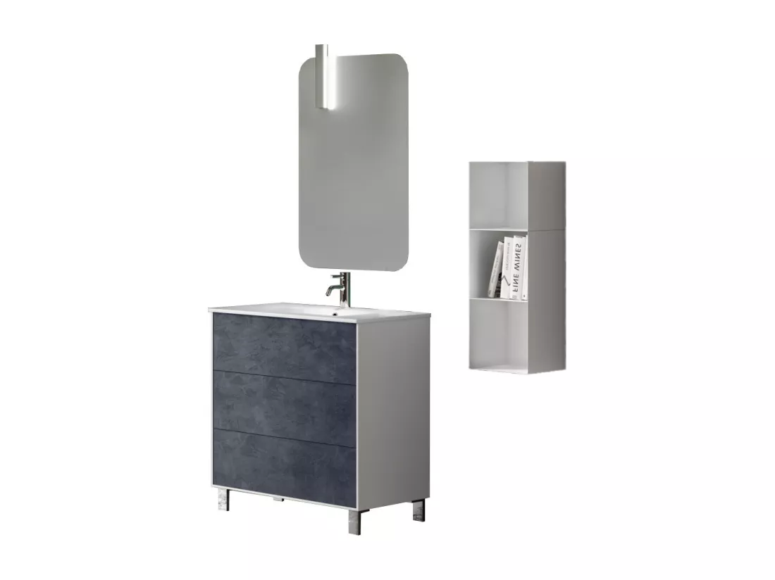 Ensemble de salle de bain 4 pièces IGEA blue pierre