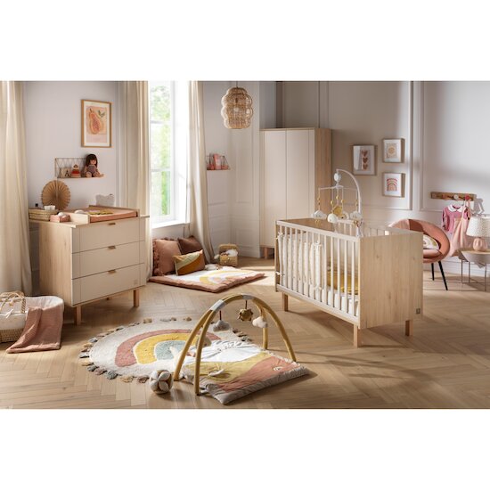 Solène Armoire 2 portes   Beige cendré        de               Sauthon Baby's Sweet Home