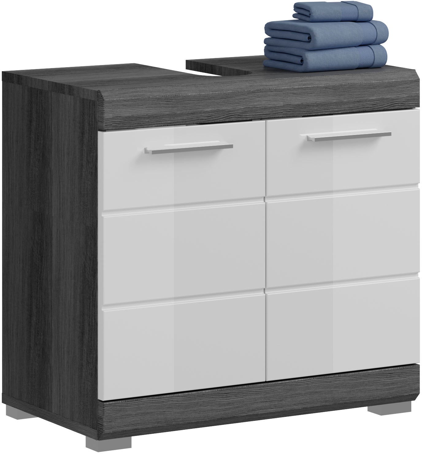 INOSIGN Waschbeckenunterschrank »SIENA, Breite 60cm, 2 Tür, 2 Fächer, mit Siphonausschnitt, MDF-Front« TOPSELLER!, 1 Stk. tlg. in verschiedenen Farben erhältlich, Badmöbel, Badschrank, Kommode, Bad