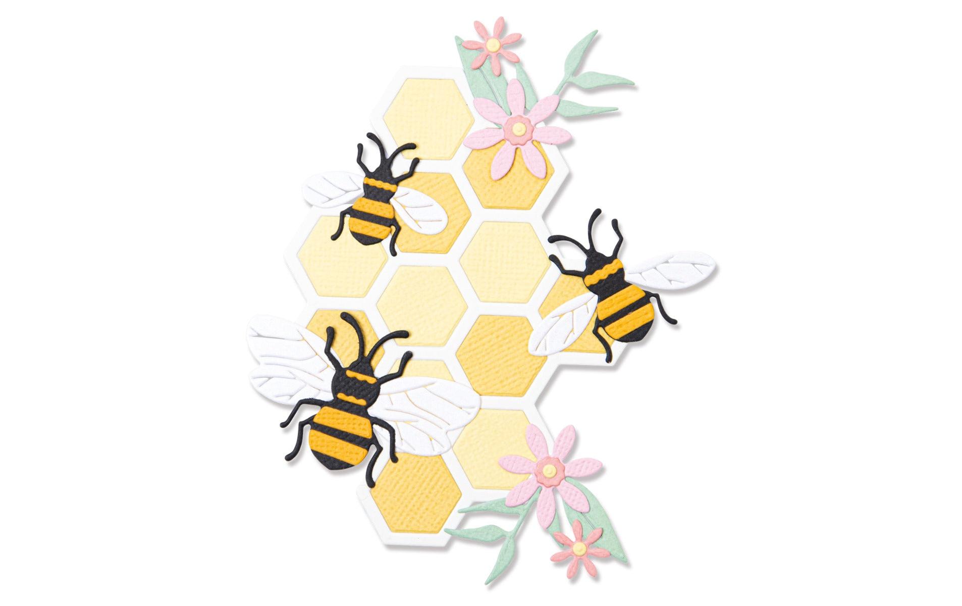 Stanzschablone Bienenstock, diverse Formen , BlattStanzformen