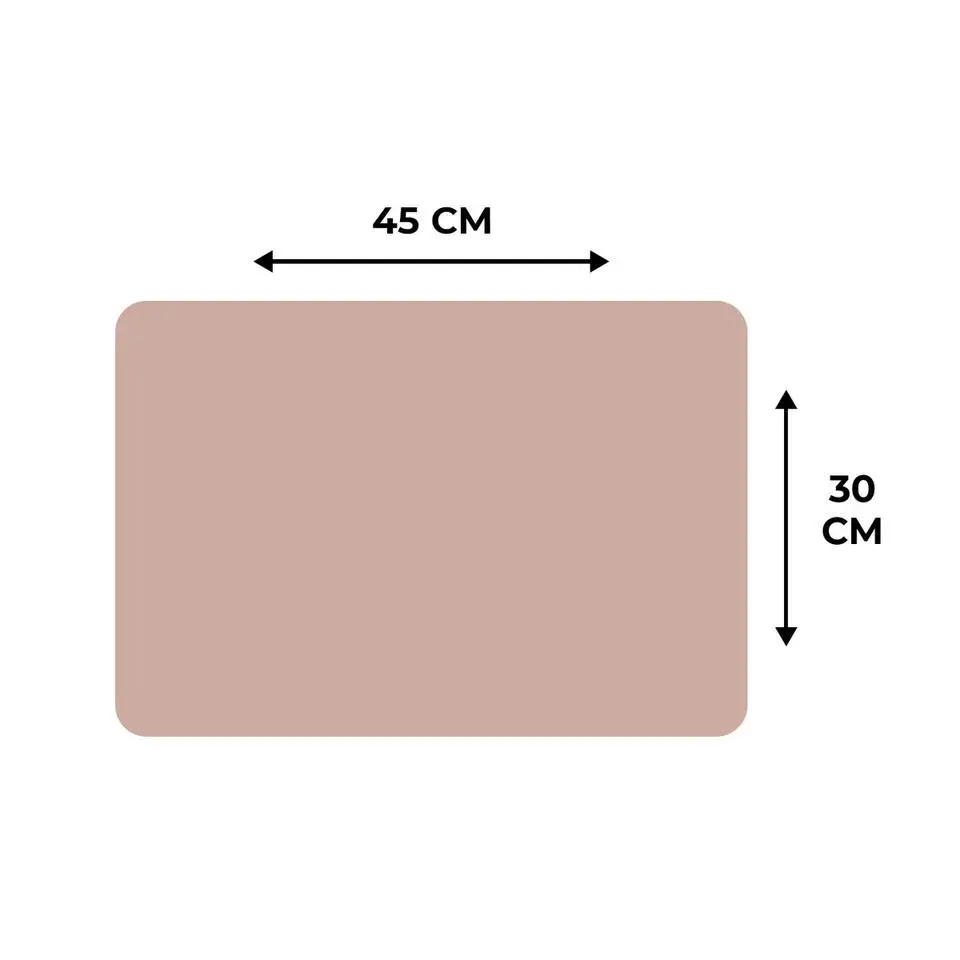 MuchoWow Placemat (6stuks) 45x30cm Roze Palet Oud Effen