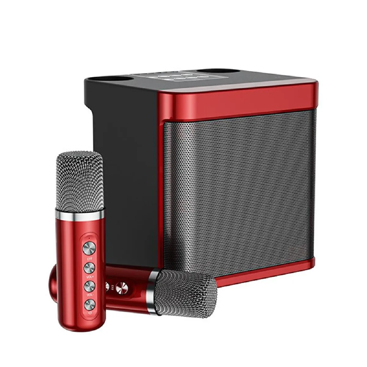 Microphone Bluetooth Karaoké Yonis - Rouge