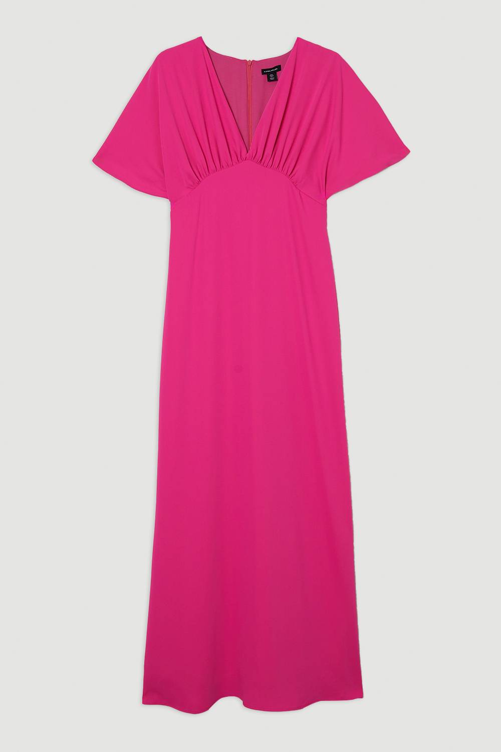 KarenMillen Robe maxi sur mesure à manches cascade douces