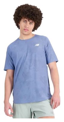 Maillot manches courtes New Balance Q Speed Bleu