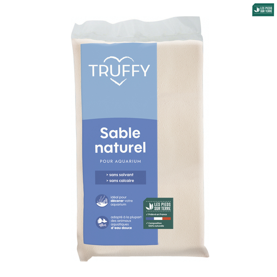 Sable naturel pour aquarium d'eau douce Truffy cristo blanc 9,5kg