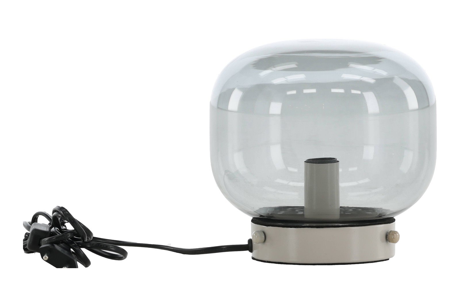 Bollonelie bordlampe Beige med sotet glass