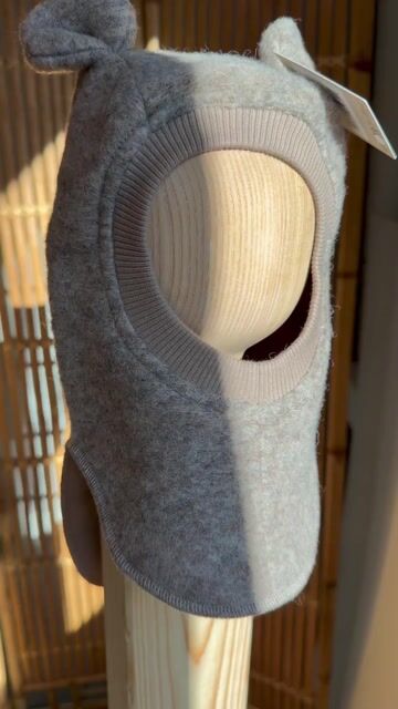 Balaclava Ull 2-lags – Bamseører, Børstet Ullfleece | Ears Wool