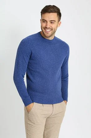 Suitable Lamswol Trui Ronde Hals Royal Blauw PU-LMBS-O-24 Royal kopen