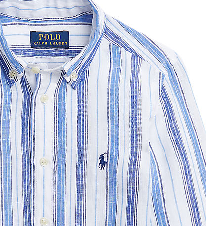 Polo Ralph Lauren Skjorte - H?r - Blå/Hvidstribet