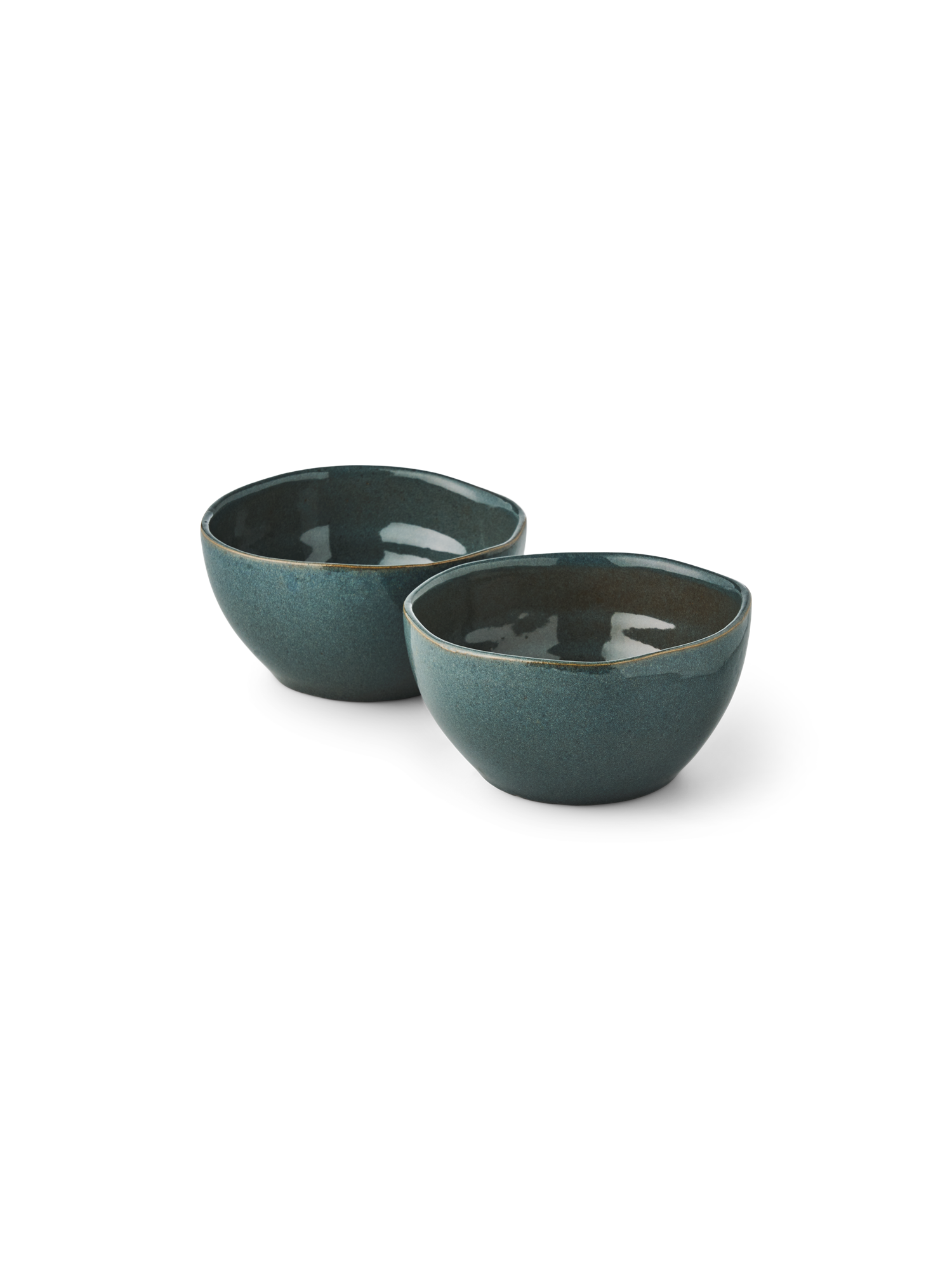 Skåle 2-pak | Stentøj. 14 x 7,5 cm. 2 stk. | Blue