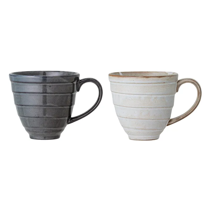 Bloomingville Tasse Masame en grès - Set de 2 | Blanc