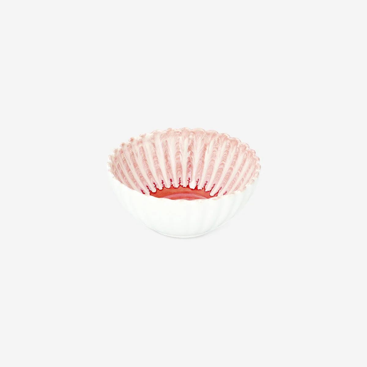 Keramisk skål med muslingelook - 16 cm