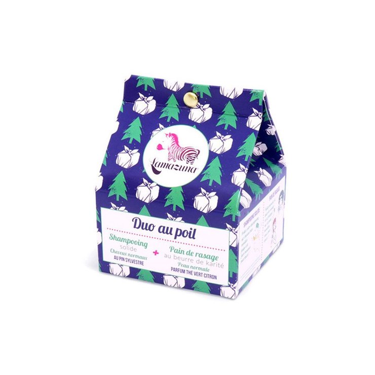 Duo au Poil Shampoing solide 55g + Pain de rasage 55g Lamazuna