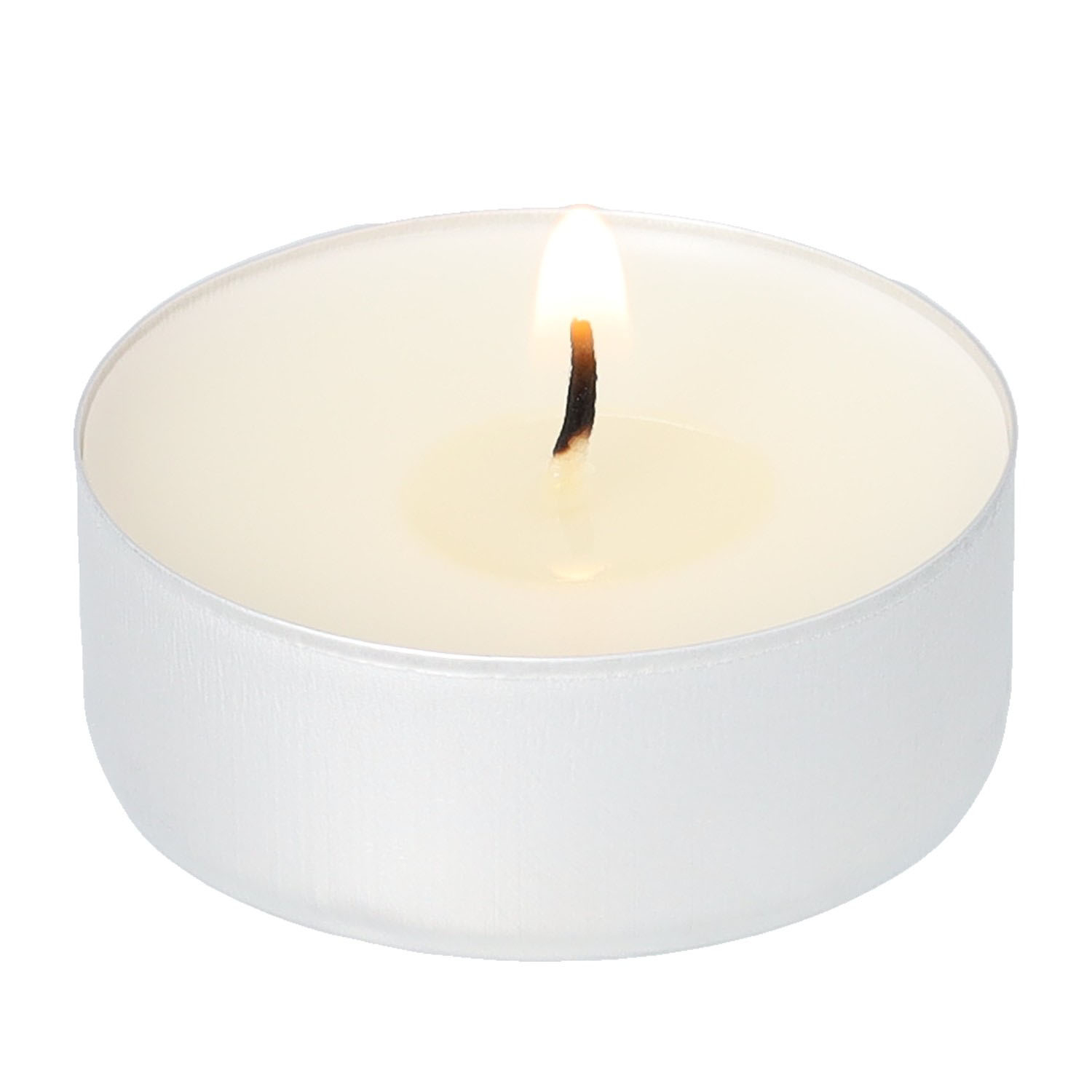 (6er Set) Ø37mm Duft Kerzen Flache Rechauds Aromatherapie Teelichter (54052) - Jasminblüte