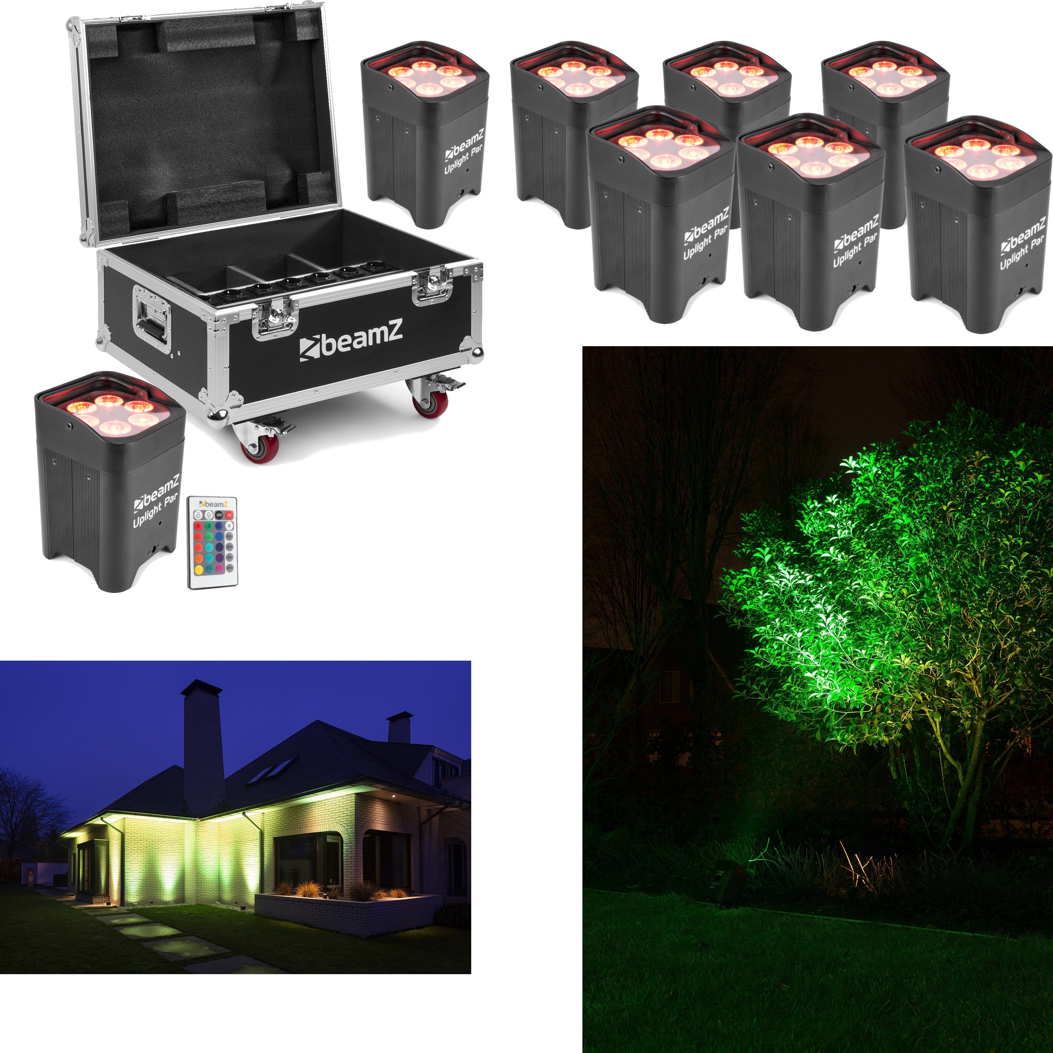 BeamZ BBP96 Uplighter lichtset incl. FCC9 flightcase