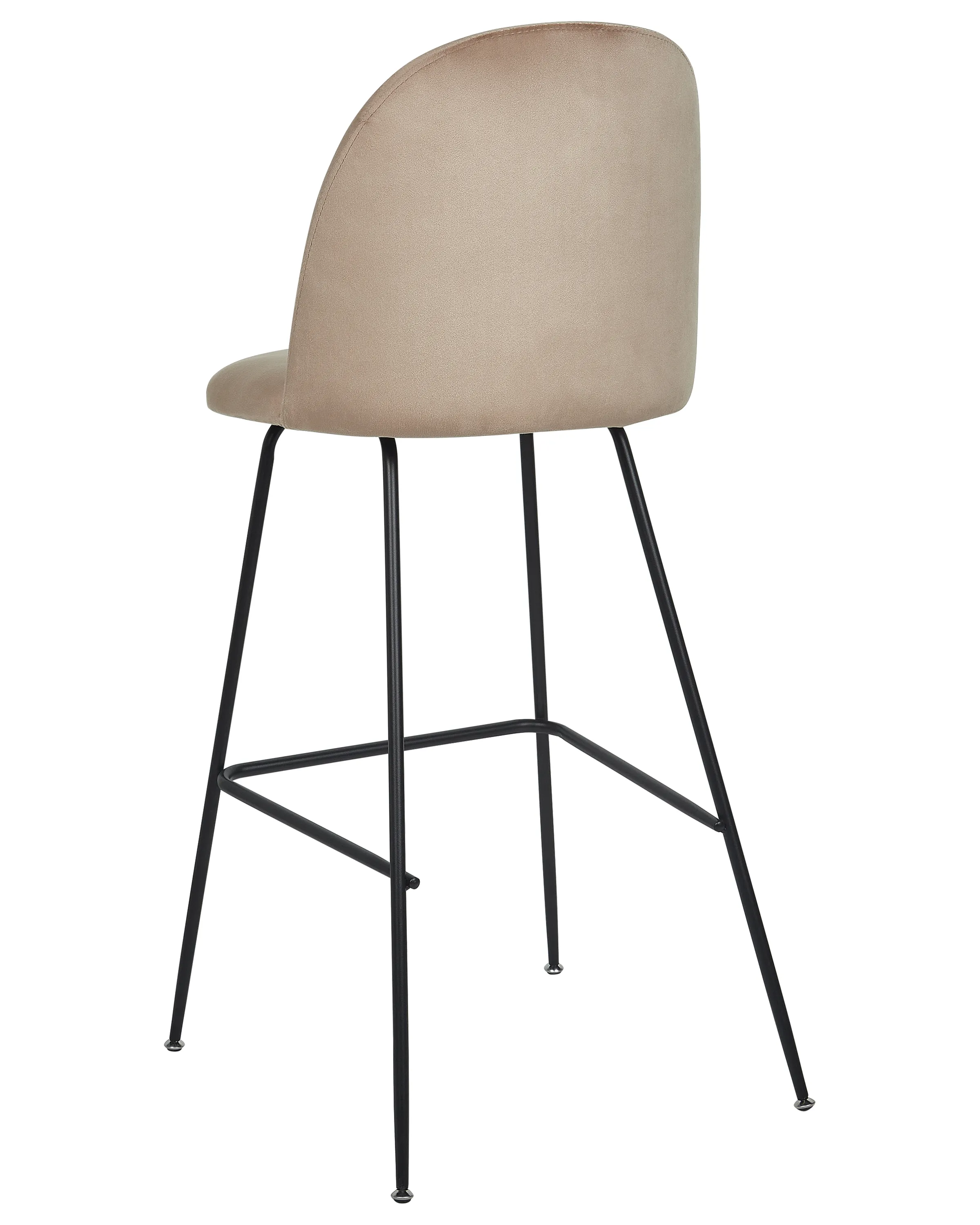 Set van 2 barstoelen ARCOLA Fluweel Taupe