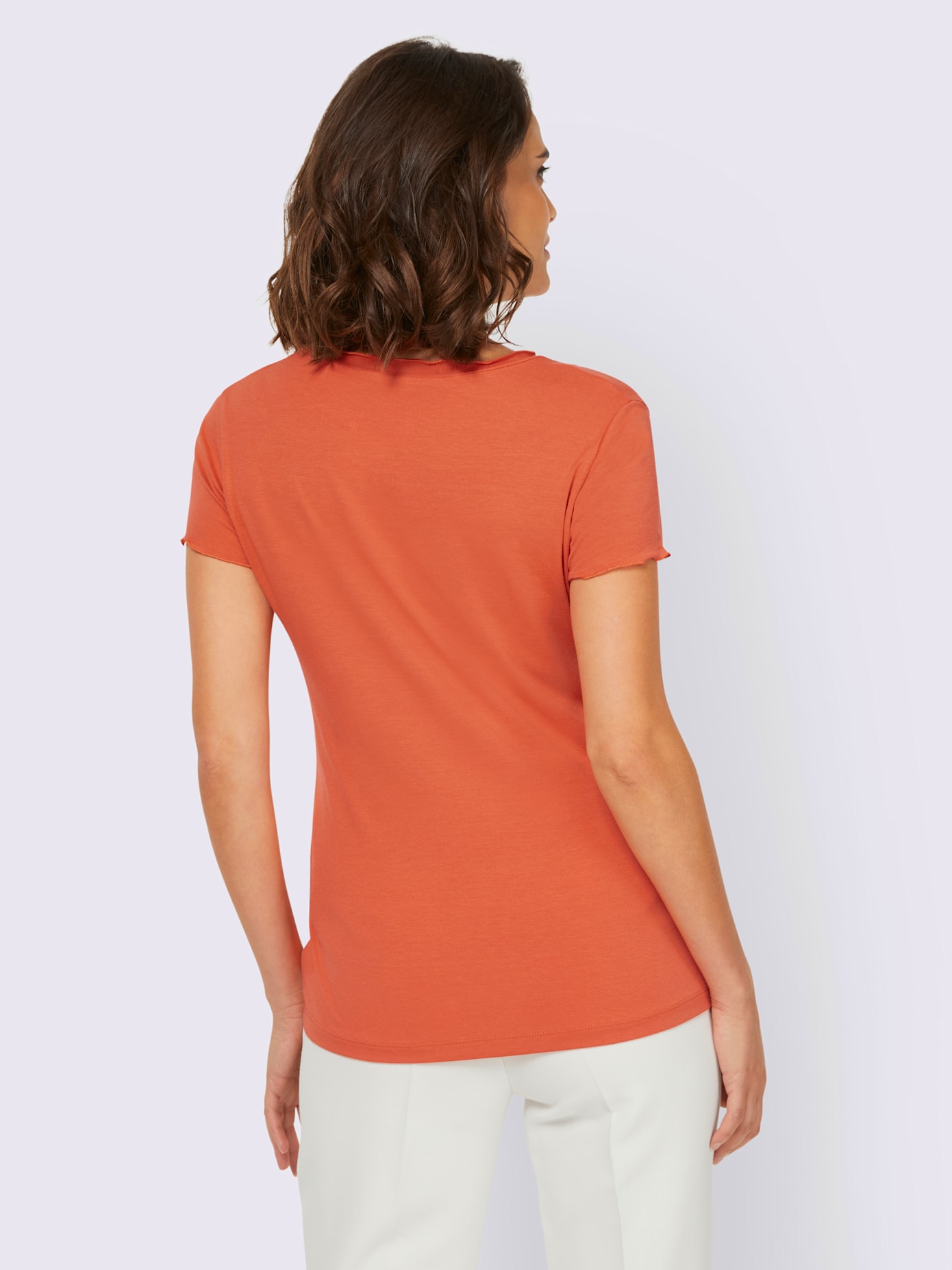 T-shirt fronces à l'encolure