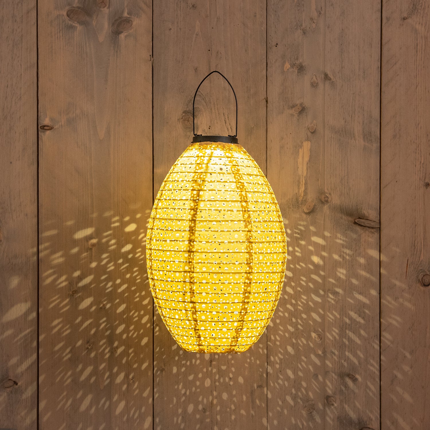 Anna's Collection solar lampion geel D 22 H 32 cm