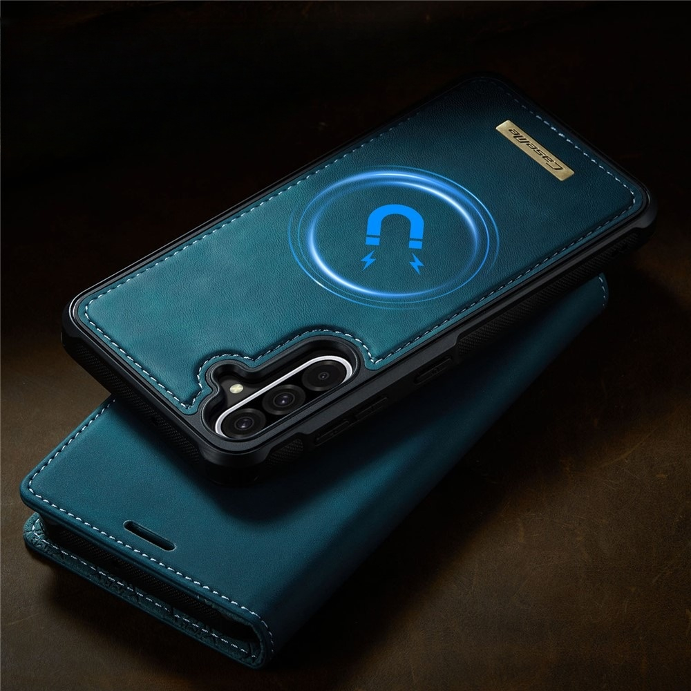 Samsung Galaxy A56 2in1 Leder Tasche   Magnet Hardcase Karten Etui MagSafe-Modul (RFID Schutz) - Blau