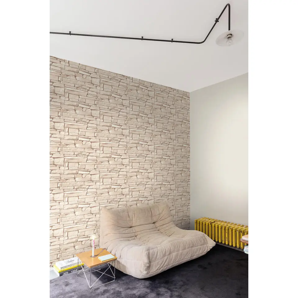 Dutch Wallcoverings - Nomad Dax steen beige - 0,53x10,05m