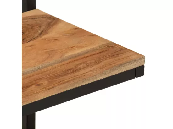 Étagère murale 40x30x50 cm bois massif d'acacia et fer