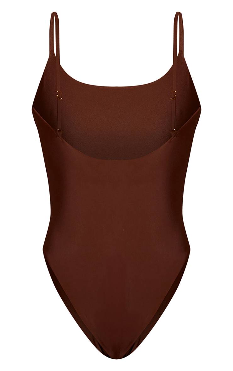 Chocolat Maillot De Bain Dos Nageur Échancré