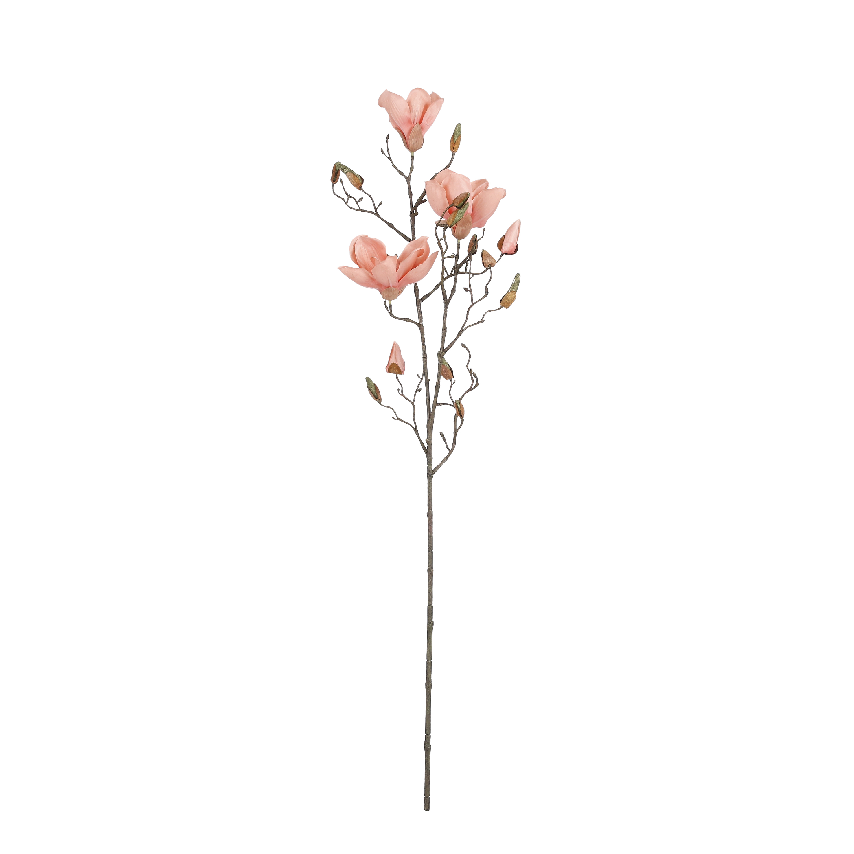 Mica decorations - magnolia artificielle pêche h88