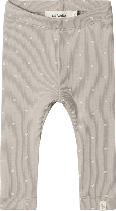 Lil' Atelier NBFGAGO SLIM LEGGING LIL NOOS Gray morn/heart