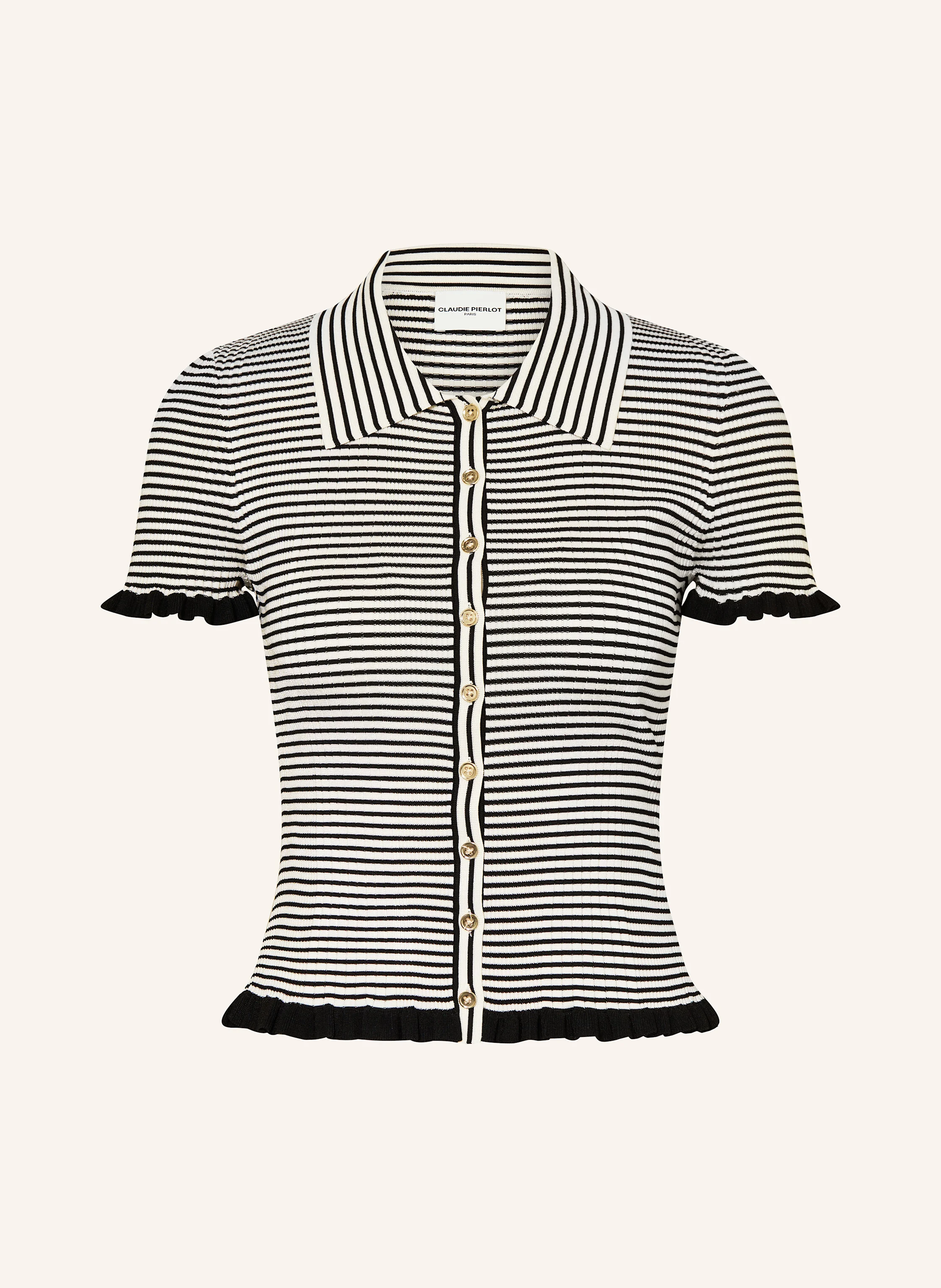 CLAUDIE PIERLOT Strickbluse mit Rüschen