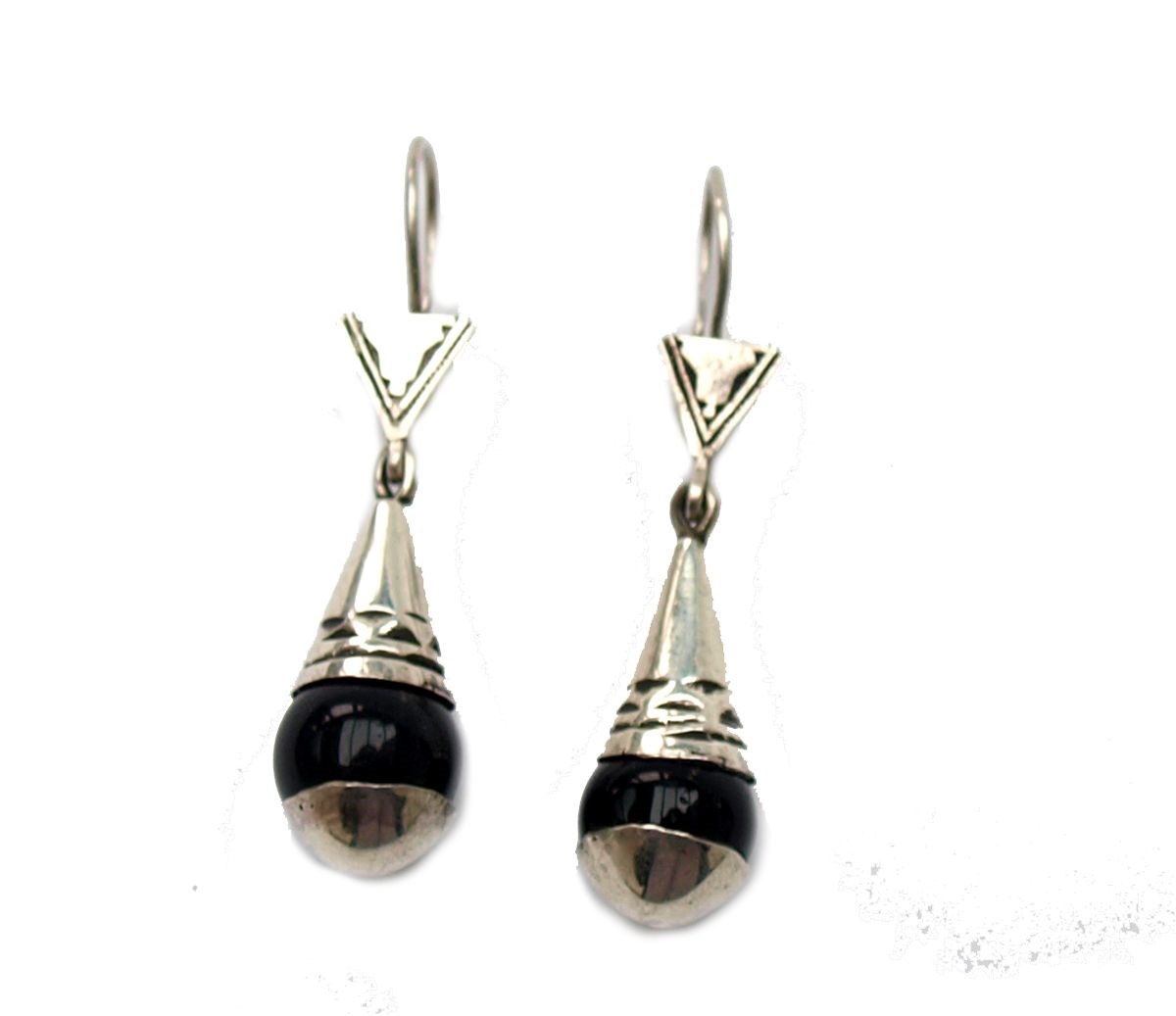 boucles d'oreilles touareg argent onyx