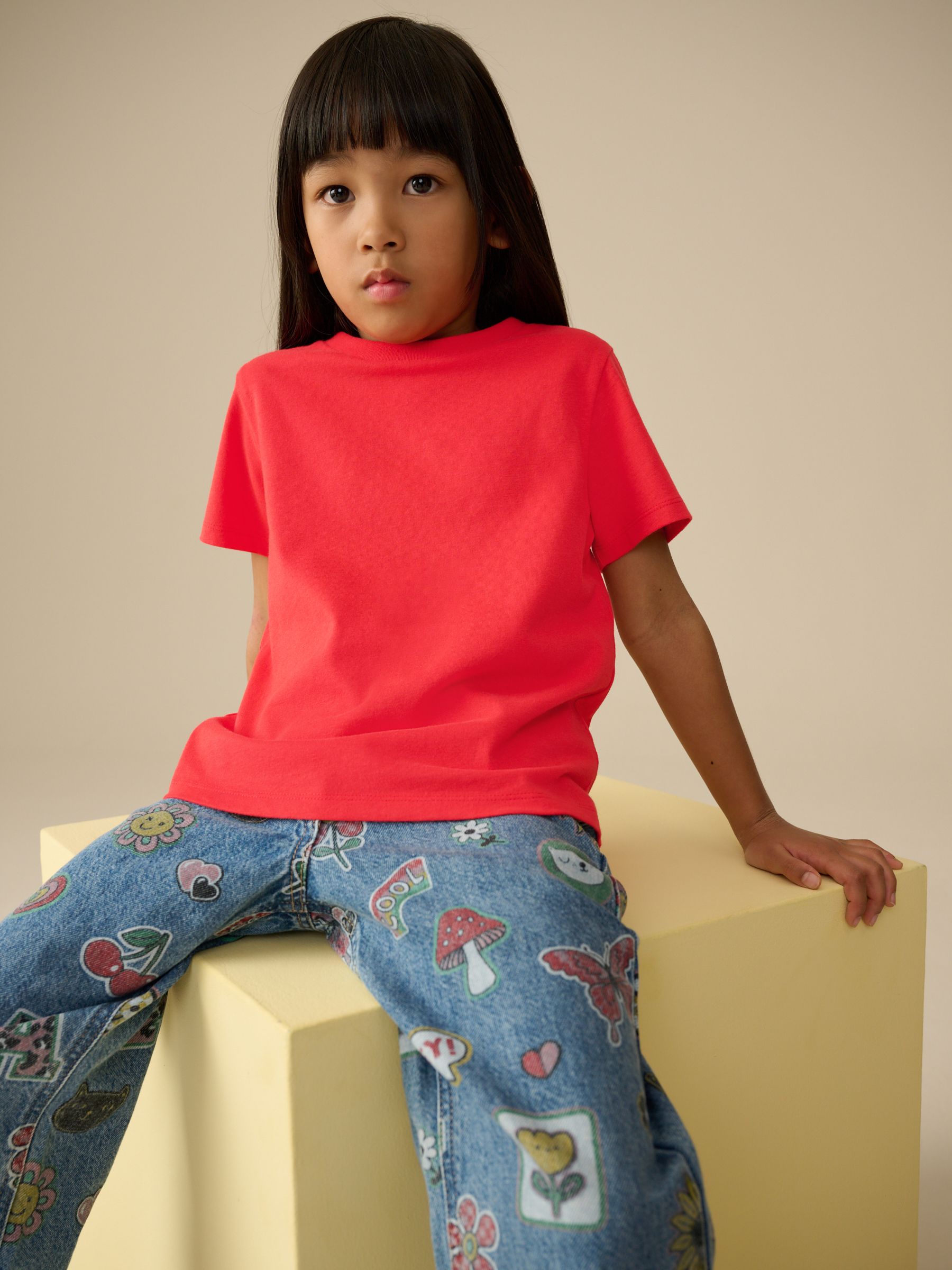 Rood - T-shirt (3-16 jr)