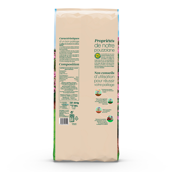 Pouzzolane calibre 7/15 mm - sac de 30 litres