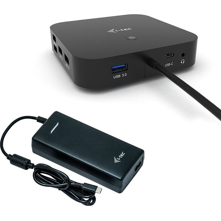 i-tec USB-C Dual Display Docking Station with Power Delivery 100 W + Universal Charger 100 W