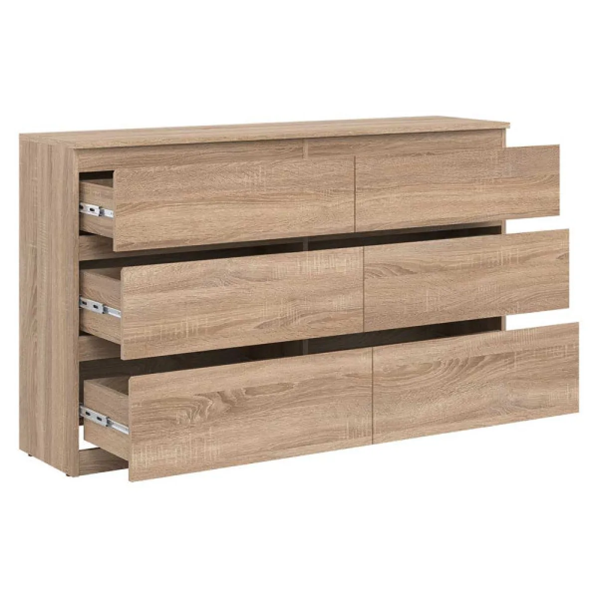 dansmamaison Commode 6 tiroirs Chêne clair