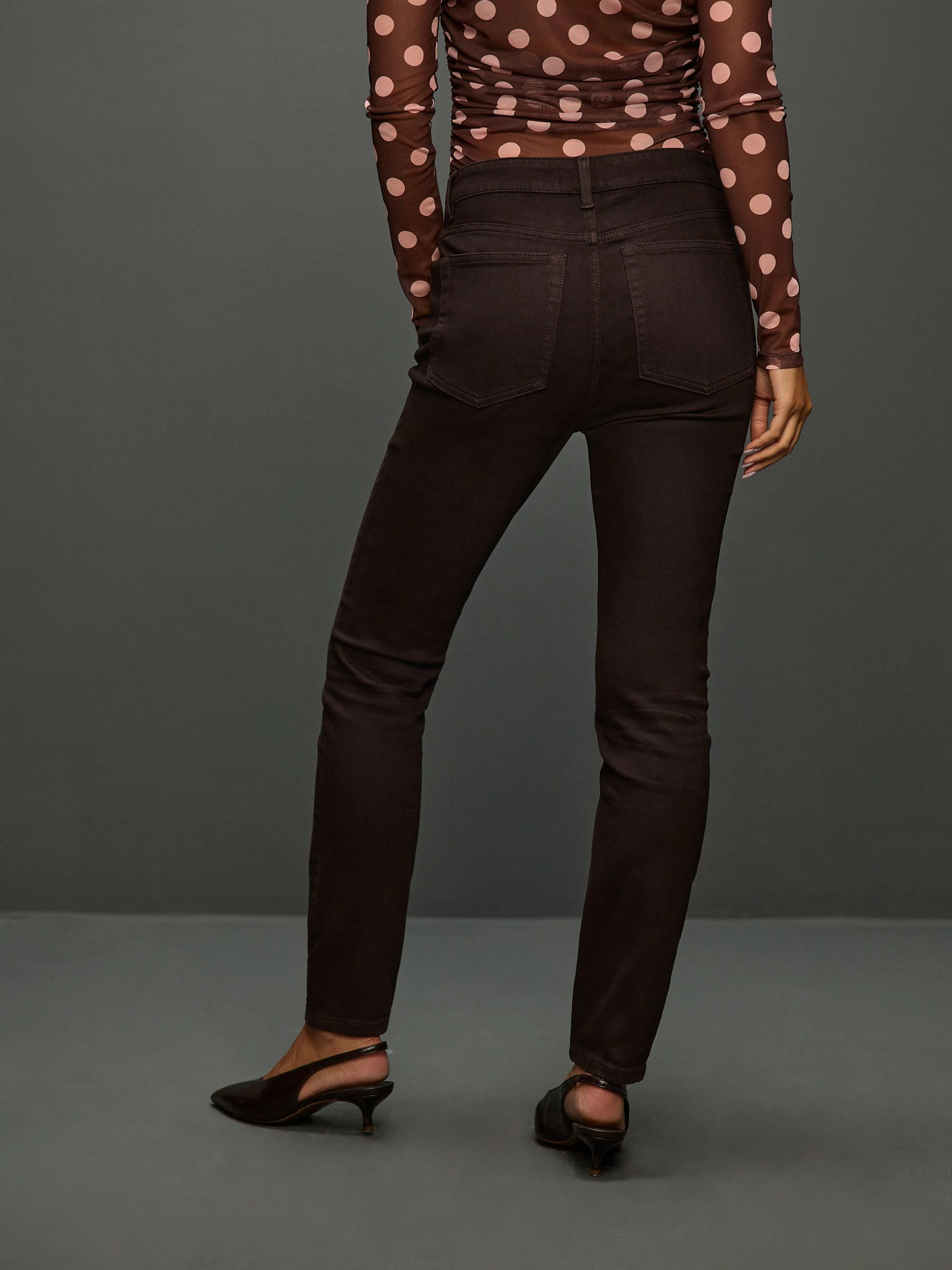 Chocoladebruin - Authentieke relaxed skinny jeans