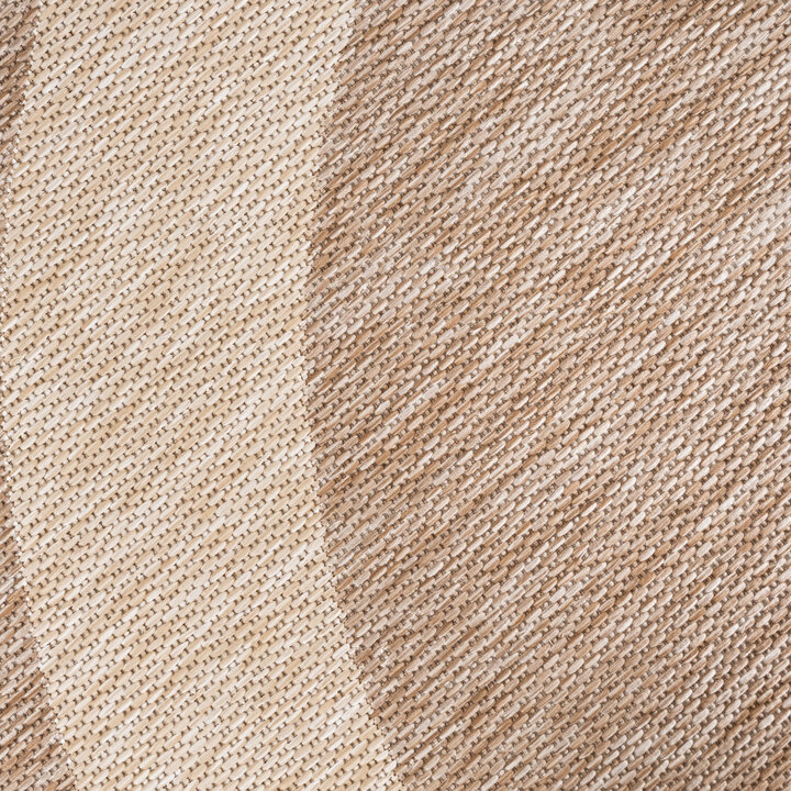 Rond In- & Outdoor vloerkleed - Sierra Border Beige/Creme