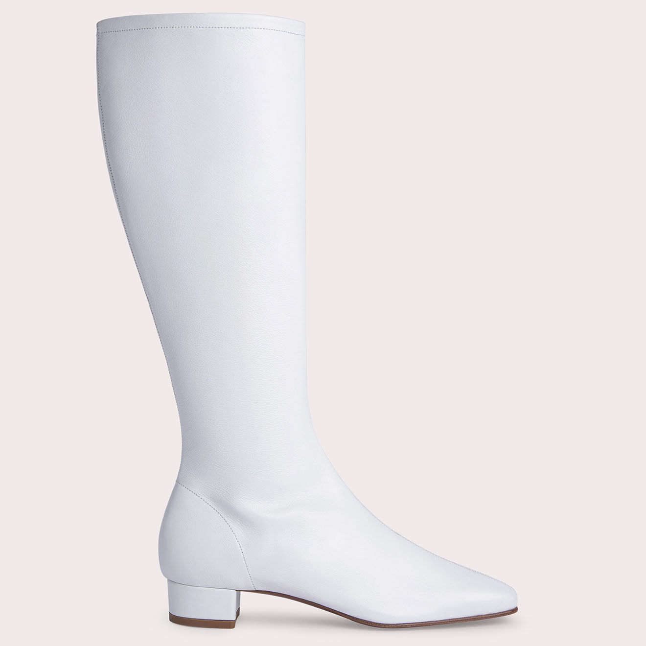 By Far Bottes en Cuir Edie blanches