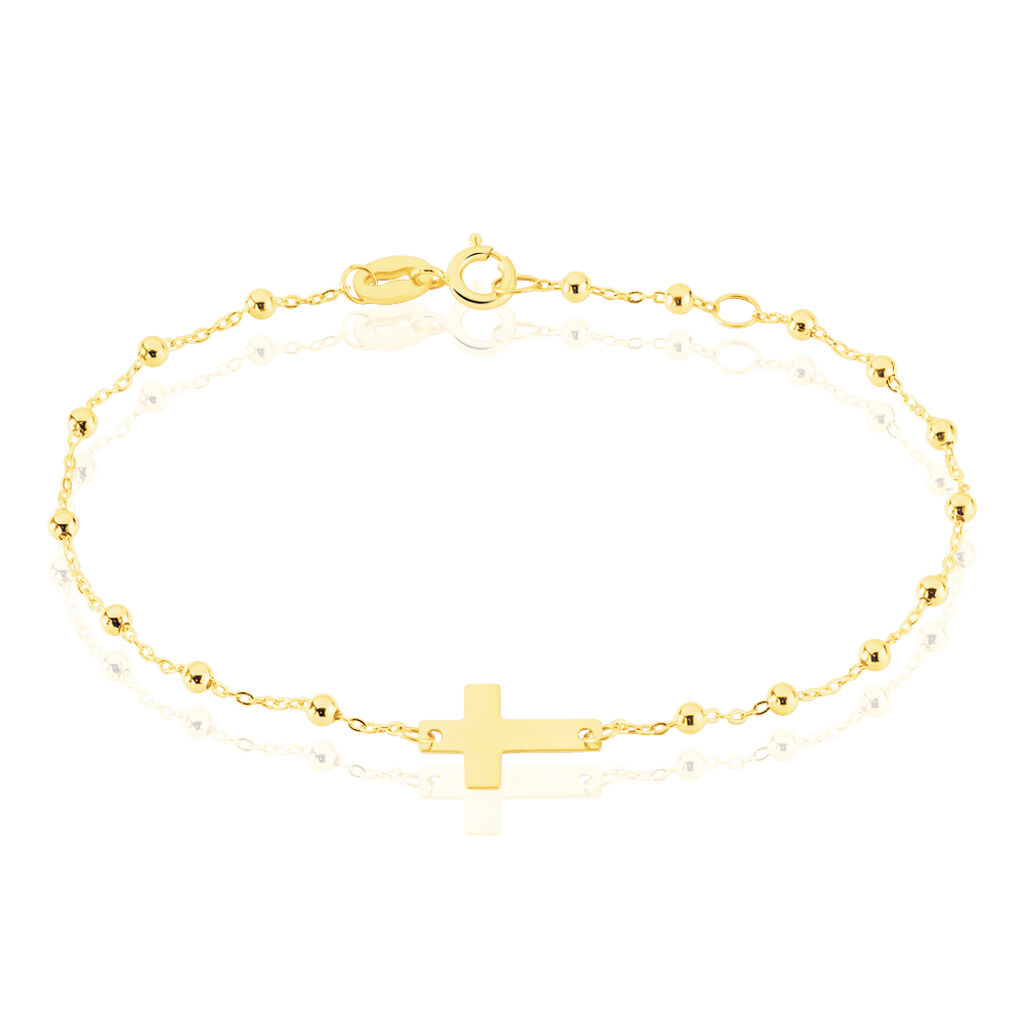 Bracelet Cobeia Maille Boule Or Jaune