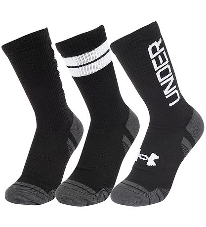 Under Armour Socken - 3er-Pack - Schwarz m. Weiß/Grau