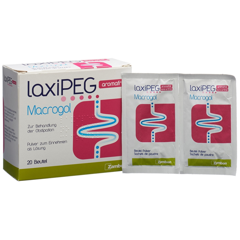 LAXIPEG Plv aromafrei Beutel Btl 20 Stk<br>20 Stück, Beutel, Pulver zur Herstellung einer Lösung zum Einnehmen, aromafrei Beutel