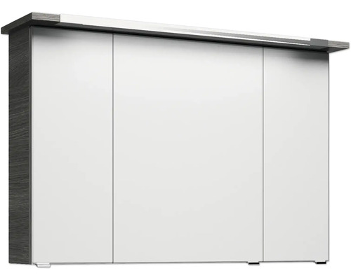 Pelipal Kumba badkamermeubelset, BxHxD 137 x 200 x 50 cm, grafiet getextureerde fronten, 4-delige set met mineraal gegoten wastafel en badmeubel, 99.1070125191