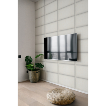Wandkussen grof geweven crème 60x30 cm
