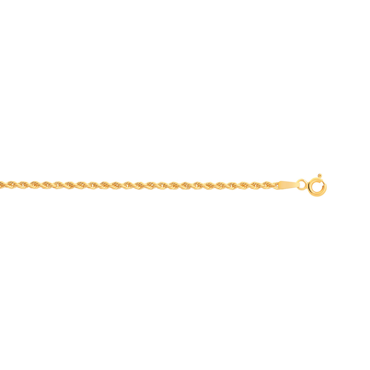 Chaîne or 750 jaune maille torsadée 40 cm