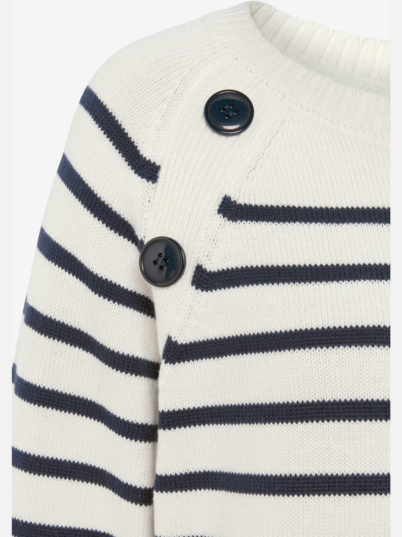 Pull à rayures encolure ronde