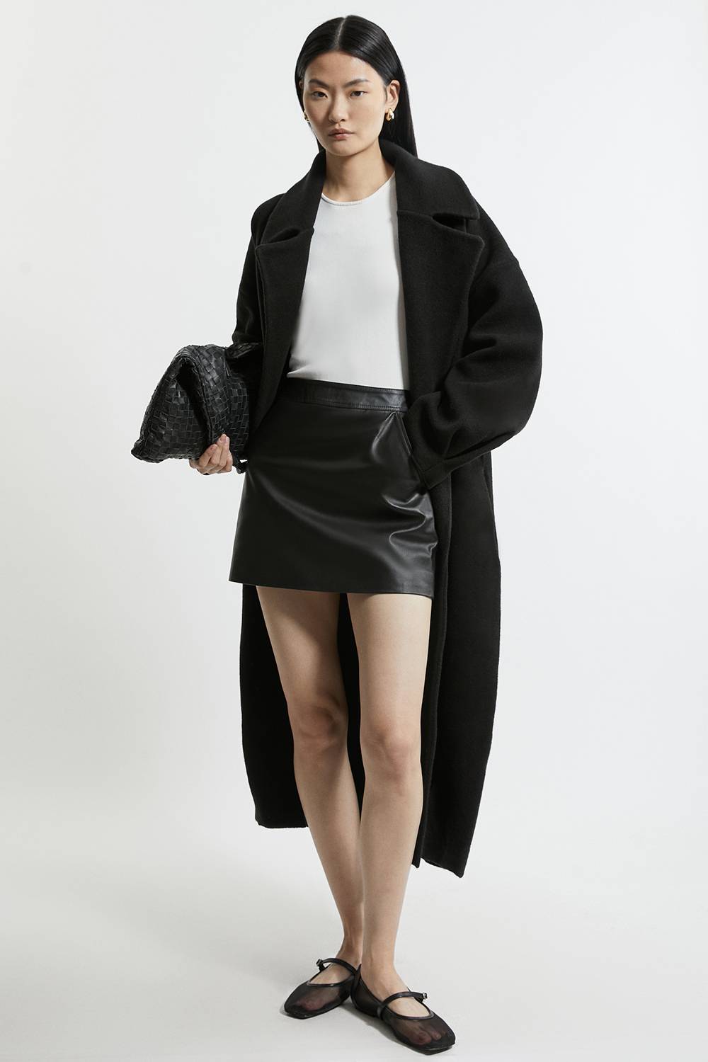 KarenMillen Manteau-cardigan Oversized Compact En Maille Mélangée Laine