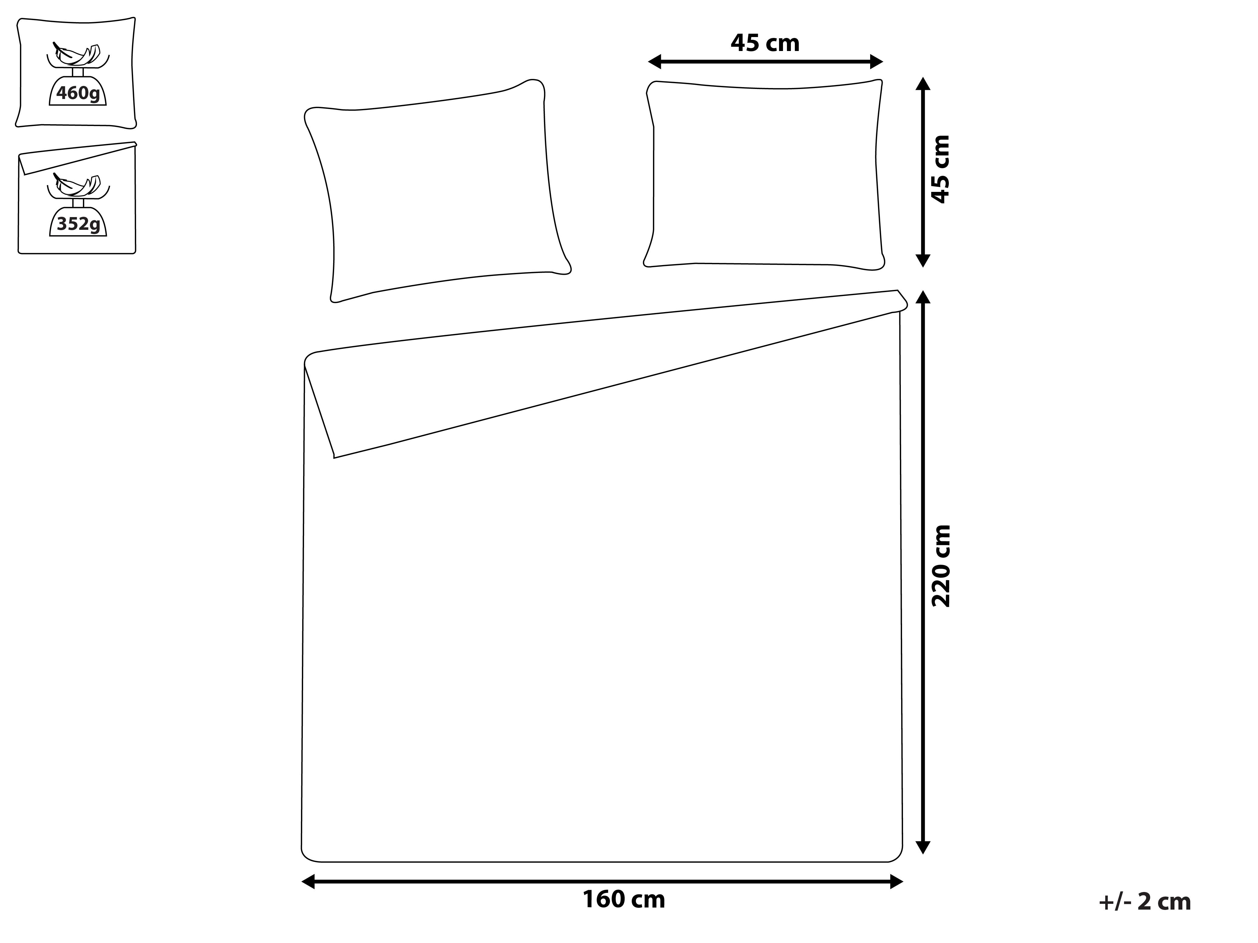 Sprei met kussens RUDKHAN 160 x 220 cm Gebroken wit