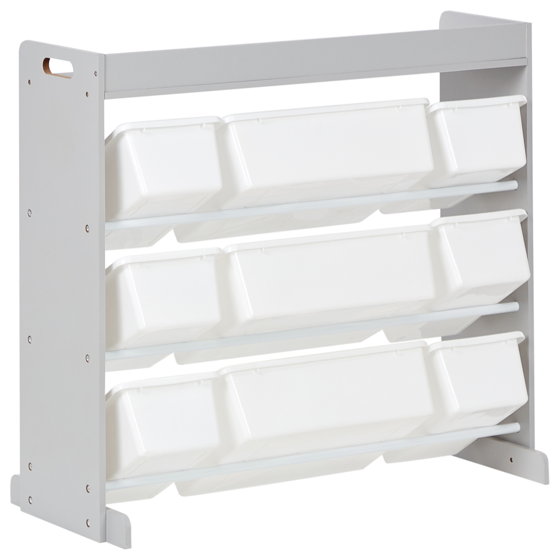 Beliani - COLLIE - Kast met 9 dozen - Grijs|Wit - MDF