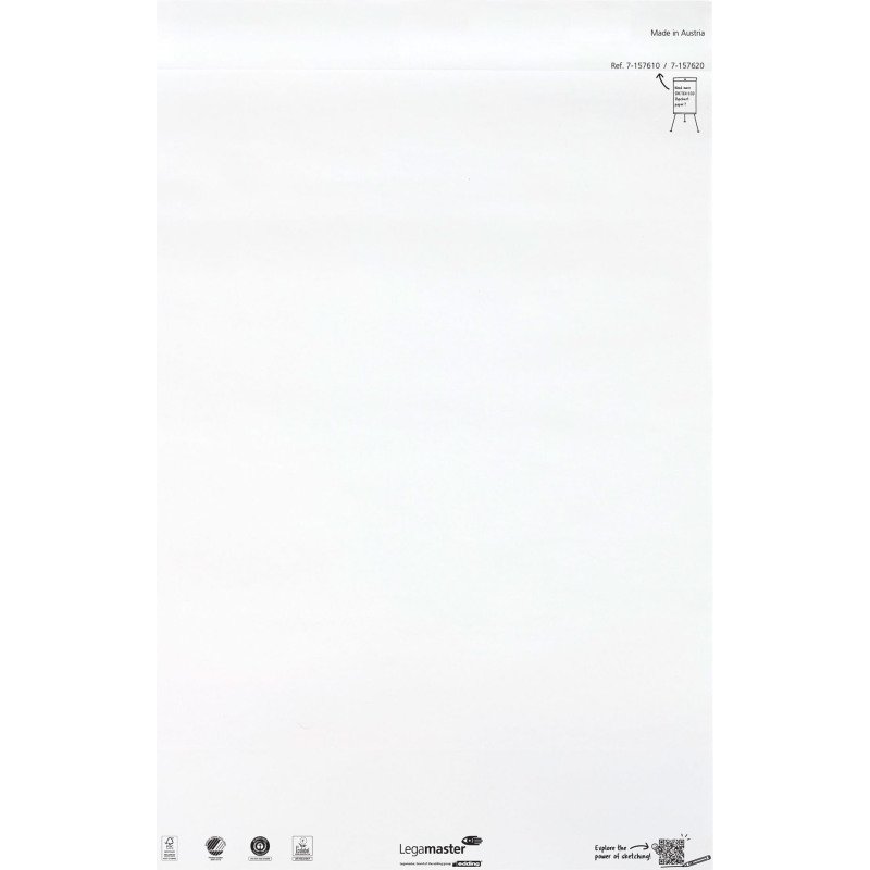 Lot de 5 blocs de 20 feuilles blanches Sketch Legamaster 65 × 98 cm