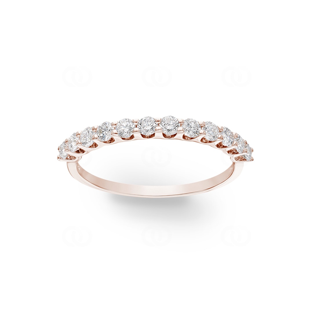 0.54 Karat Diamanten Mémoire Ring 750/18 K Roségold