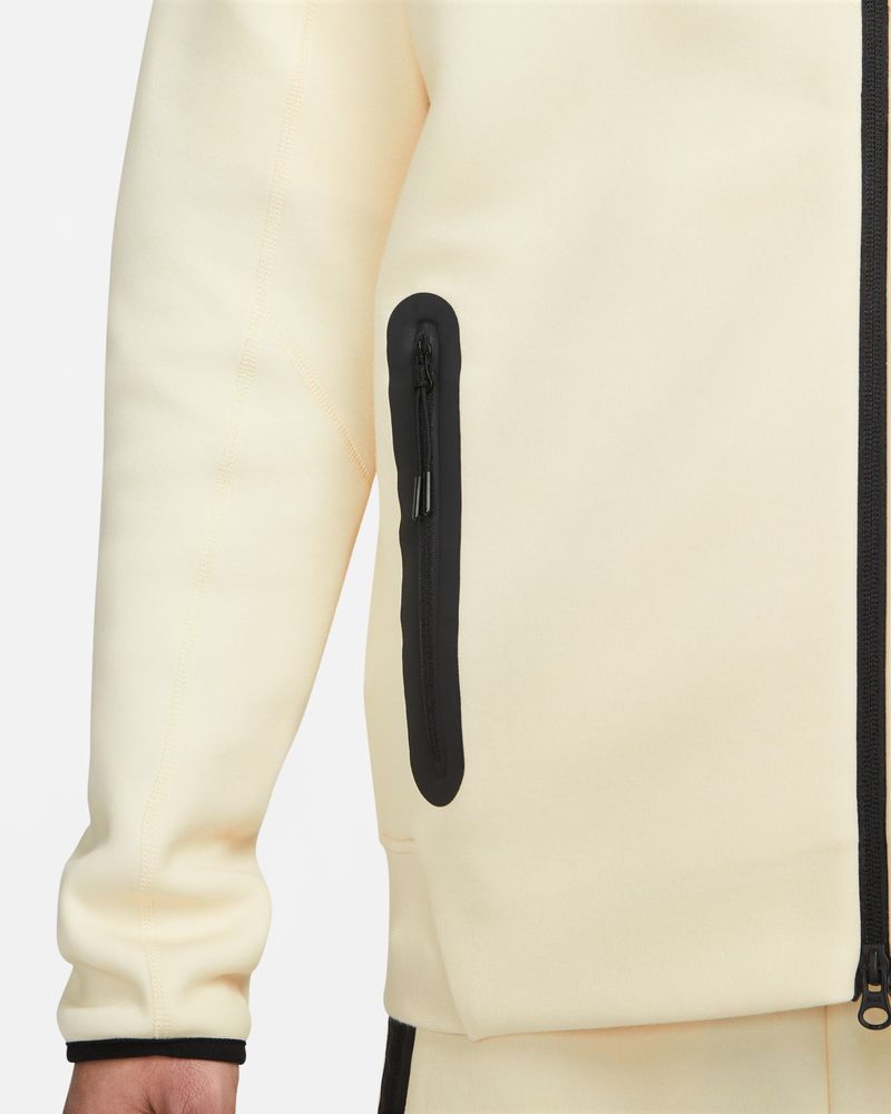 Sweat zippé à capuche Nike Sportswear Tech Fleece Beige Crème pour homme